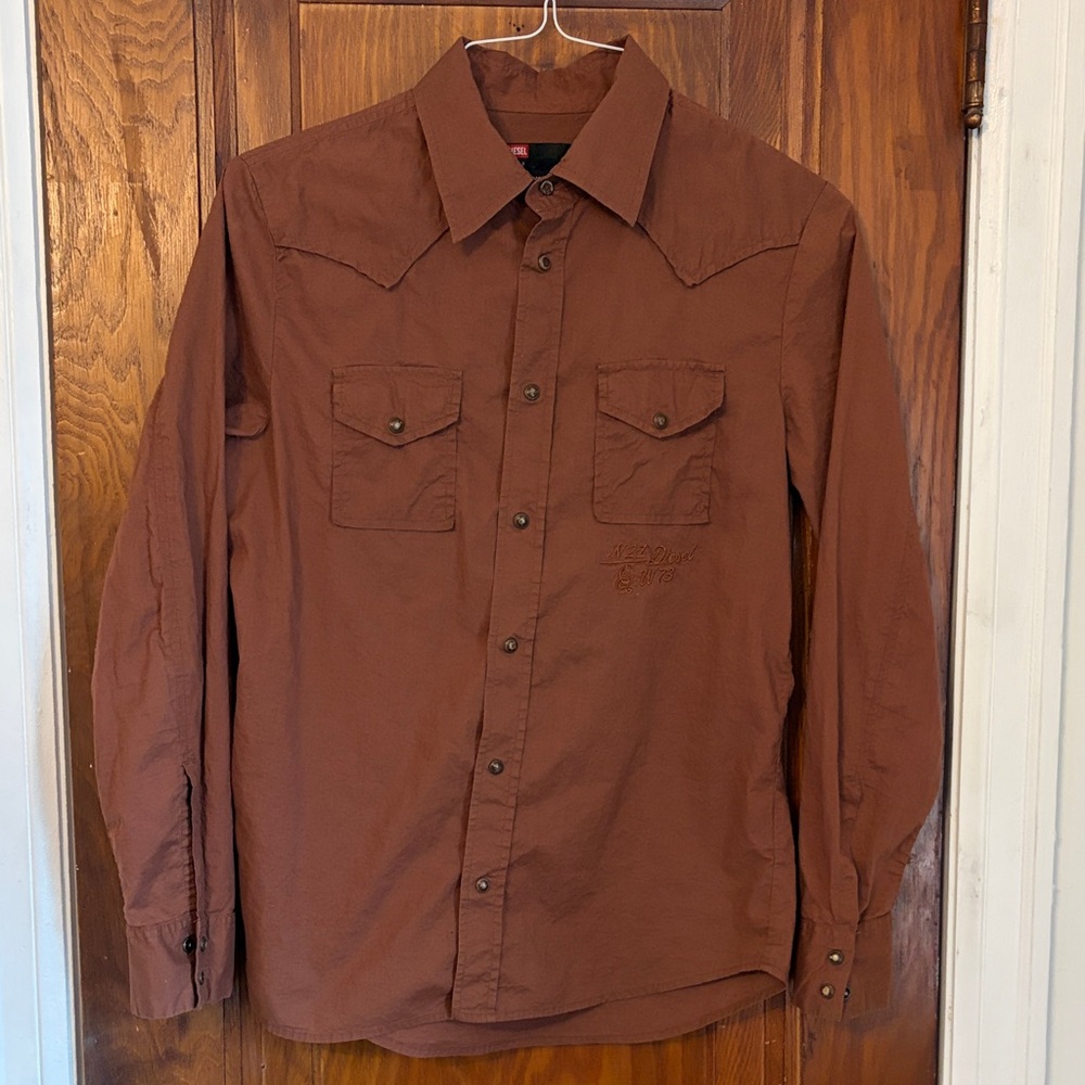 Diesel Chestnut Western style Button-Up Shirt